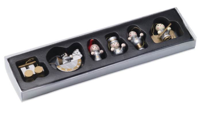 Houten Kerstornamenten Helsinborg [6-delig]