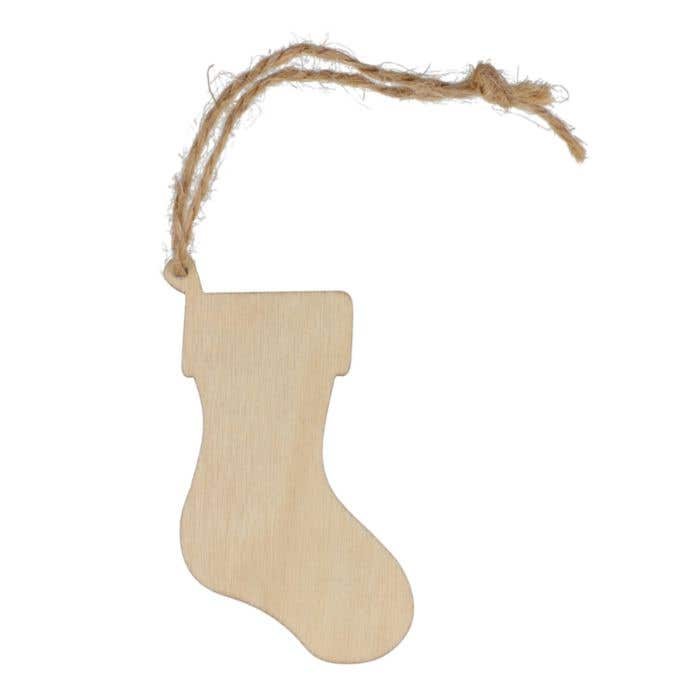 Houten Kerstornament Sokkie