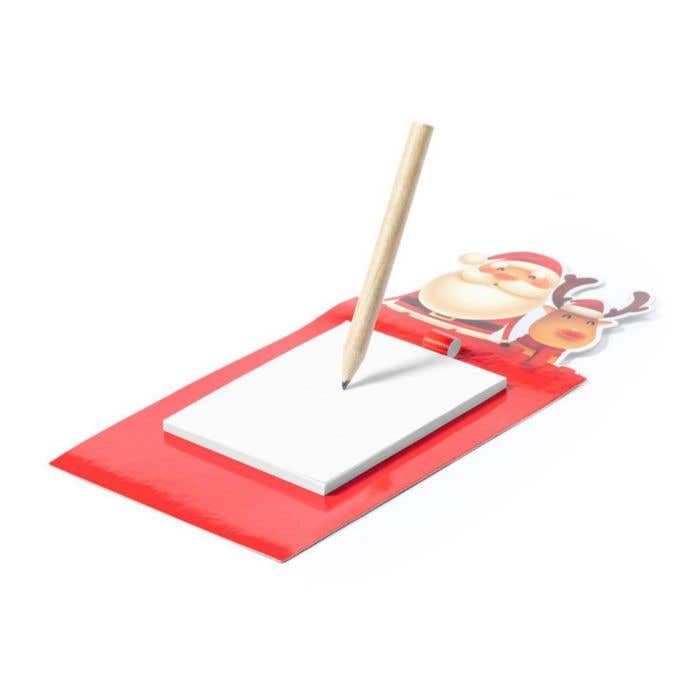 Houten Kerstmagneet Notitieblok Tanu
