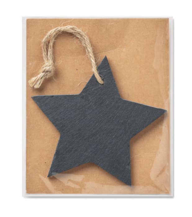 Leisteen Kerstornament Slatestar