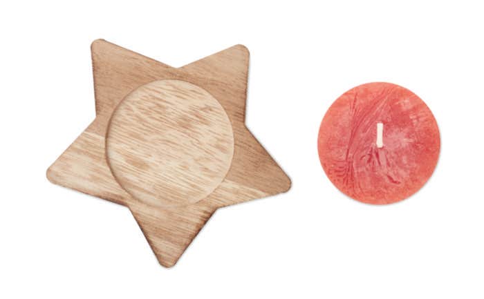 Houten Geurkaars Lotus