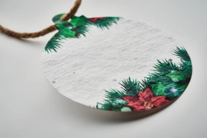 Zaadpapier Kerstornament Bauseed