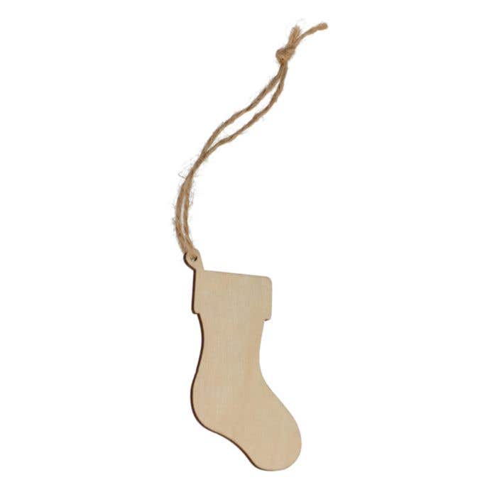 Houten Kerstornament Sokkie