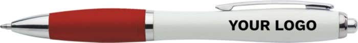 Balpen White Lac | Gerecycled | Gekleurde soft grip
