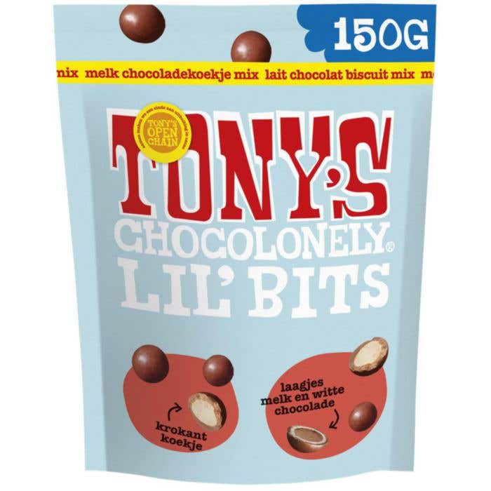 Tony's Chocolonely Chocolademix Lil'Bits Melk & Wit Chocoladekoekje [150 gram]