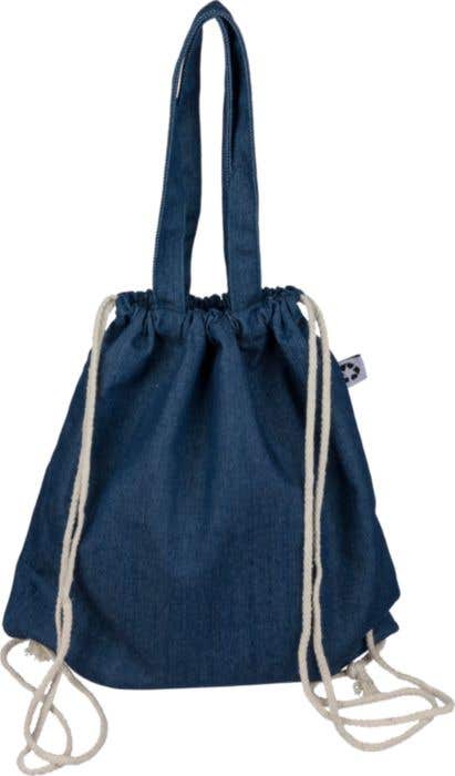 Gerecyclede Denim Trekkoord Rugzak Nadia