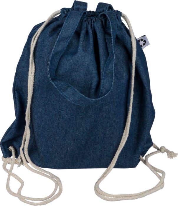 Gerecyclede Denim Trekkoord Rugzak Nadia