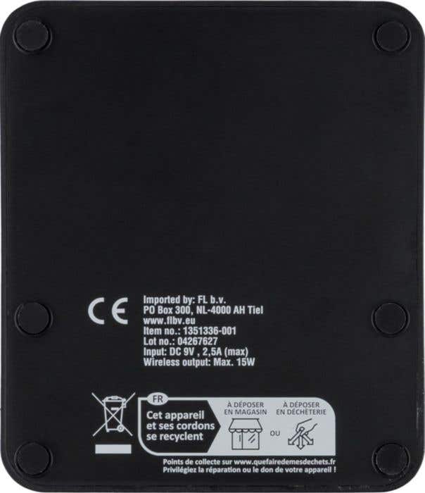 Gerecyclede Draadloze Oplader, Speaker en Telefoonhouder Elias [3-in-1]