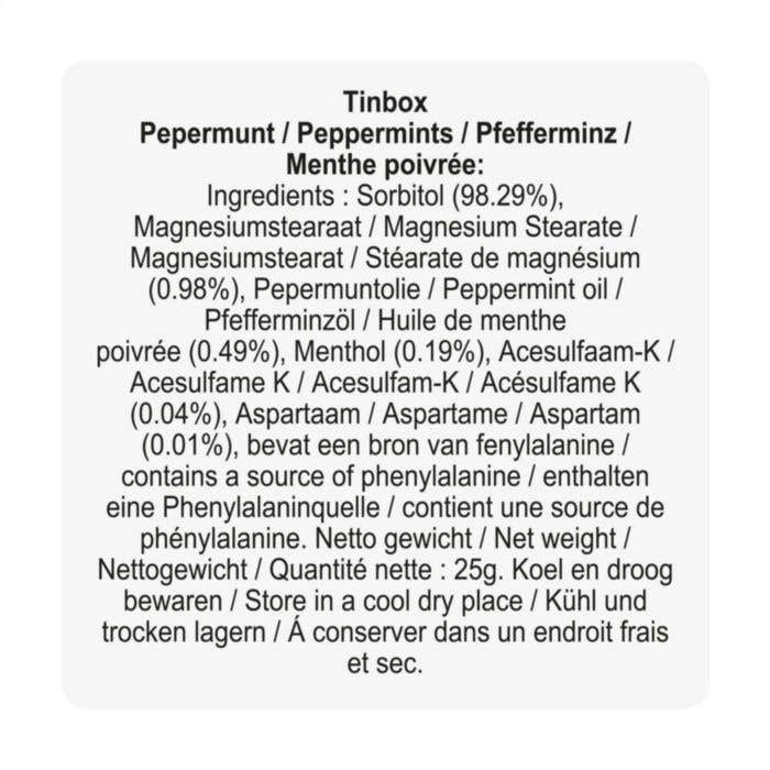 TinBox | Pepermuntjes | 25 gram