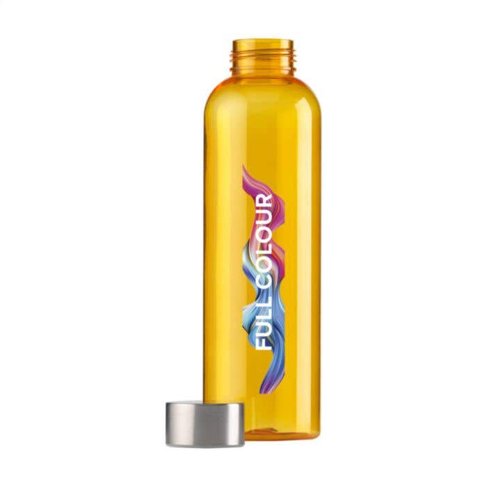 Drinkfles | 650 ml | Transparant gekleurd | RVS dop