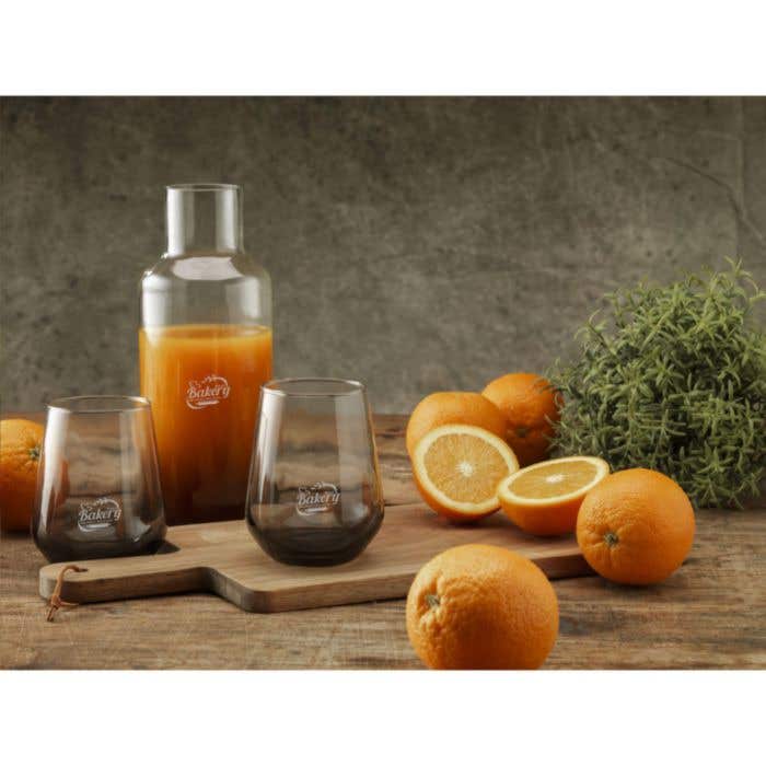 Glazen karaf | Smokey glas | Kurken dop | 1,25 l