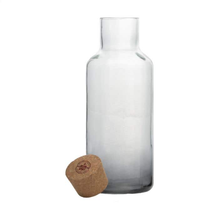 Glazen karaf | Smokey glas | Kurken dop | 1,25 l