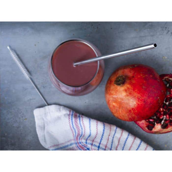 Rietje | RVS | Met schoonmaakborstel en opbergzak