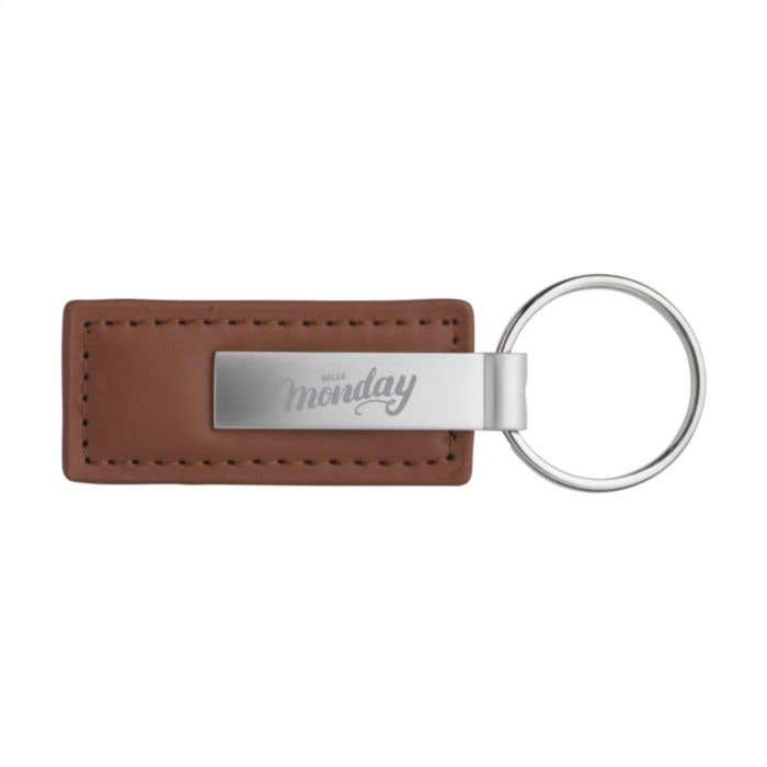 Sleutelhanger | Kunstleder | Metalen ring