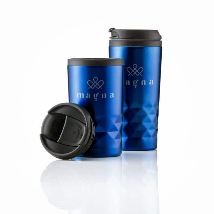 Thermosbeker | RVS | 300 ml | Diamantpatroon