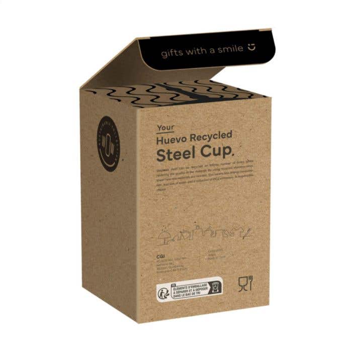 Thermosbeker | Gerecycled RVS | 350 ml | Dubbelwandig