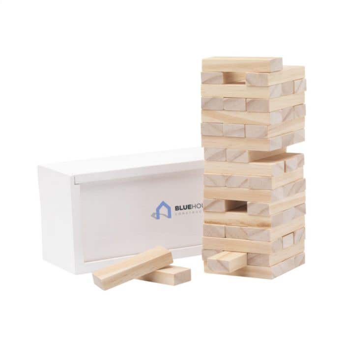 Stapelspel | Hout | 48 blokjes | Met opbergbox