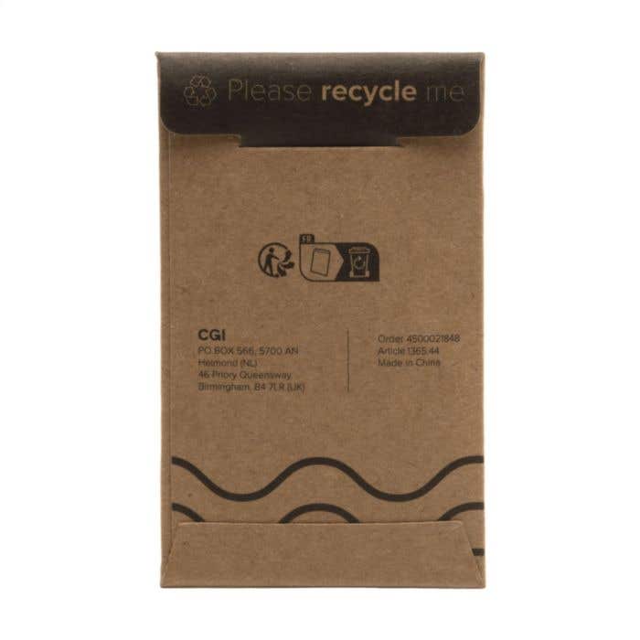 Sleutelhanger Huisvorm | Bamboe | Metalen behuizing