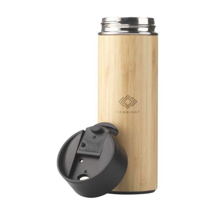 Thermosfles | Bamboe | 360 ml | Met theezeef