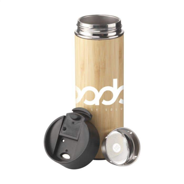 Thermosfles Sakura | Bamboe | 360 ml | Met theezeef