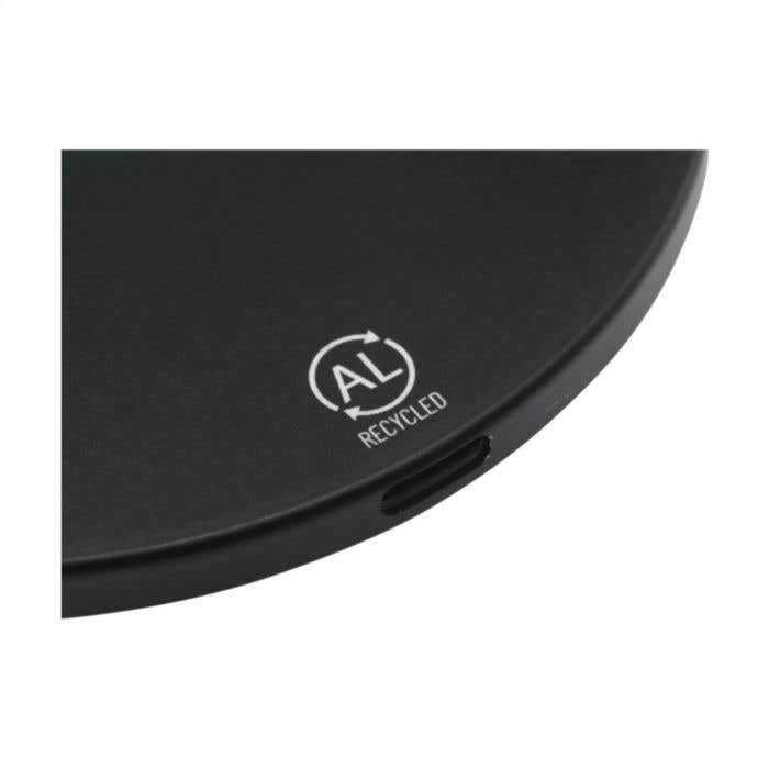 Draadloze oplader | Gerecycled aluminium | 15W | QI