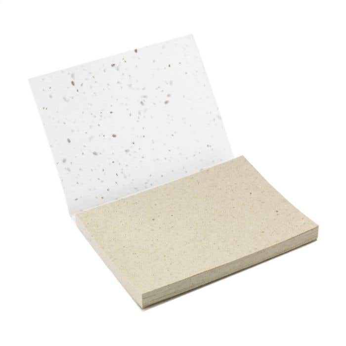 Memoboekje | Zaadpapier | 50 sticky notes | Graspapier