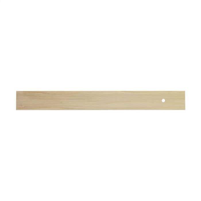 Liniaal | Lindehout | 30 cm | Metaalstrip