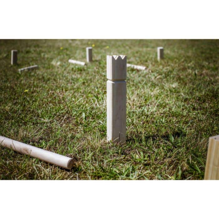 Kubb werpspel | Hout | 21-delig | Katoenen zak
