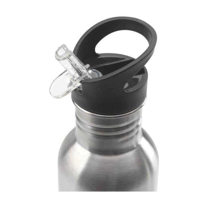 Drinkfles | Gerecycled RVS | 750 ml | Met rietje