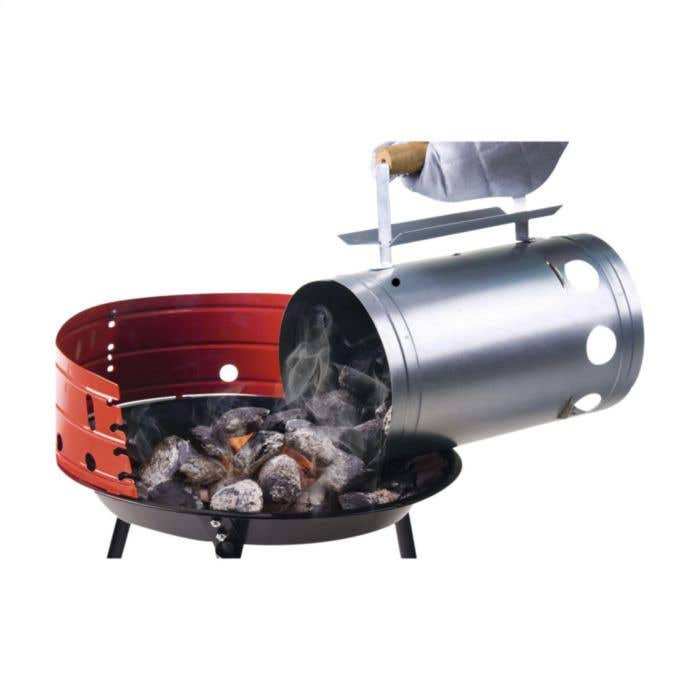BBQ houtskoolstarter | Metaal | Houten handgreep