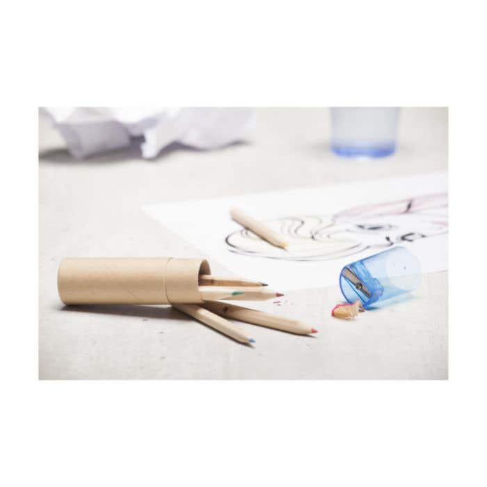 Kleurpotloden ColourTube | 6 stuks | Met puntenslijper