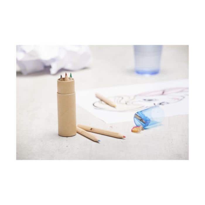 Kleurpotloden ColourTube | 6 stuks | Met puntenslijper