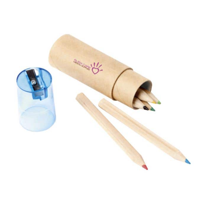 Kleurpotloden ColourTube | 6 stuks | Met puntenslijper