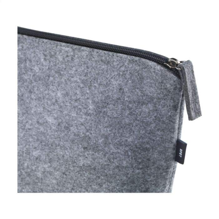 Accessoire-tasje | Gerecycled vilt | Ritssluiting