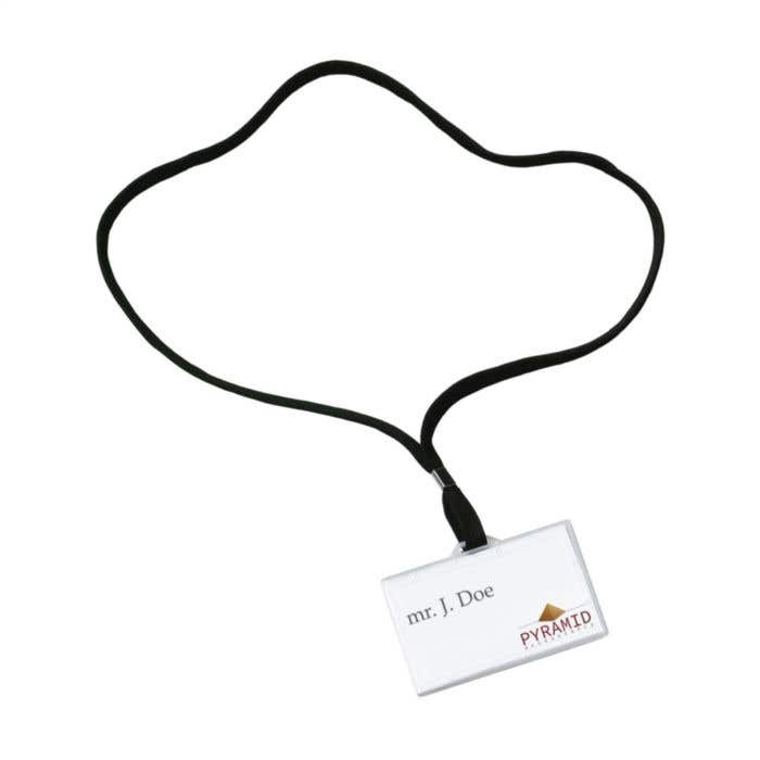 Naamkaarthouder LanyardBadge | Transparant | Lanyard | Met blanco insteekkaartje