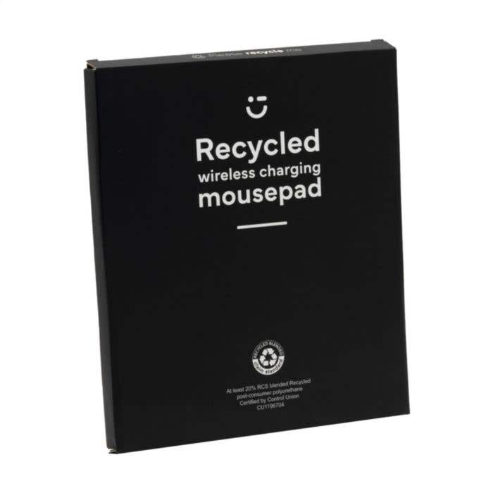 Muismat met draadloze oplader | Gerecycled | 10W | Telefoonstandaard
