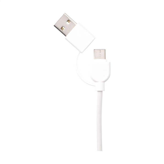 Oplaadkabel | Gerecycled | 120 cm | Type-C en Lightning