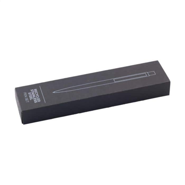 Balpen | Gerecycled RVS | Blauwschrijvend