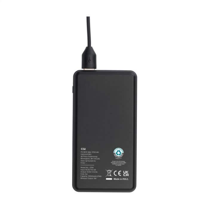Powerbank | Gerecycled | 10.000 mAh | Draadloos opladen