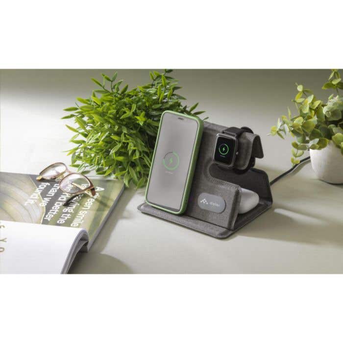 Draadloos laadstation 3-in-1 | Gerecycled | 15W