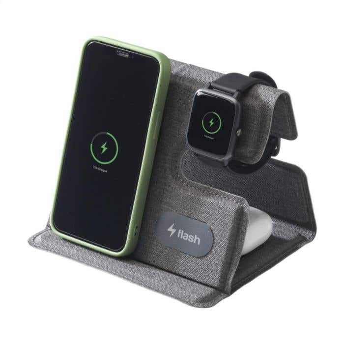Draadloos laadstation 3-in-1 | Gerecycled | 15W