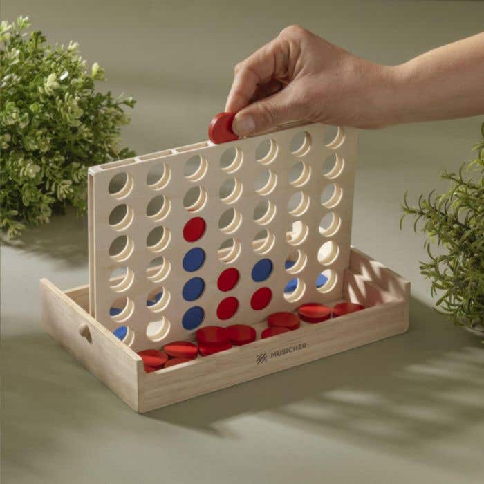 Vier op een Rij Spel | FSC® Hout | Draaibaar frame