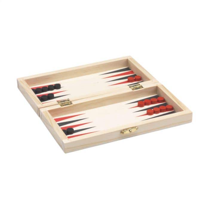 Spellenkist 3-in-1 | FSC® Dennenhout | Schaken, dammen en backgammon