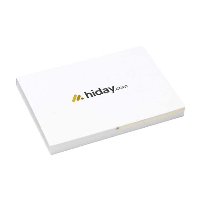 Memoblokje | Gerecycled papier | Met sticky notes en markeerstickers