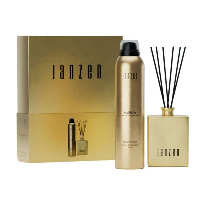 JANZEN Giftset Euphoria | Geurstokjes 100 ml + Shower Foam 200 ml