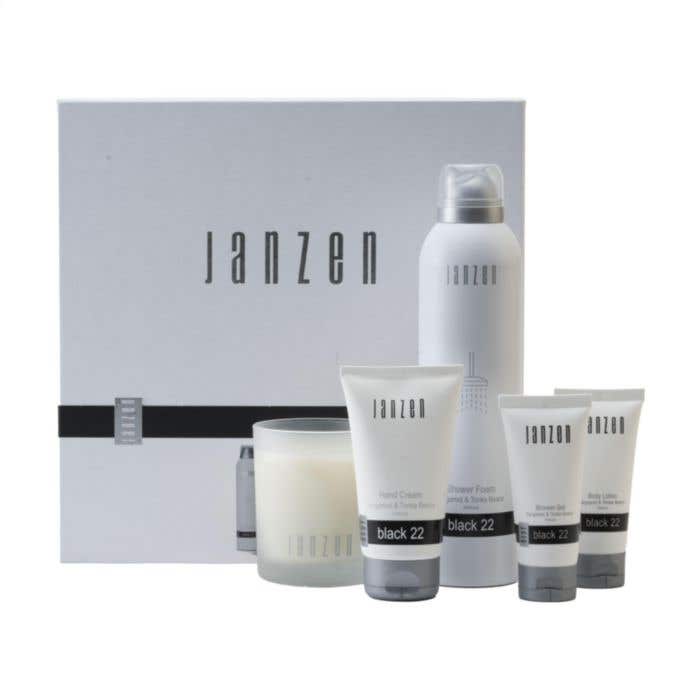 Janzen Giftset Black 22 | 5-delig | Verzorging & geurkaars