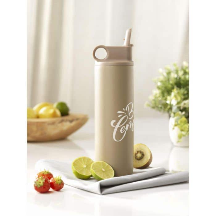 Sportfles | Gerecycled RVS | 800 ml | Dubbelwandig