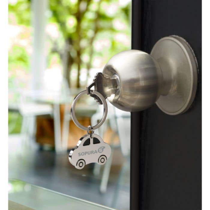 Sleutelhanger Auto | Metaal | Stevige sleutelring