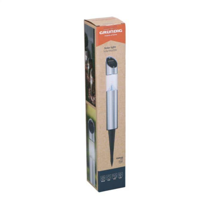 Grundig Solar LED-lamp | RVS | 2 LED's