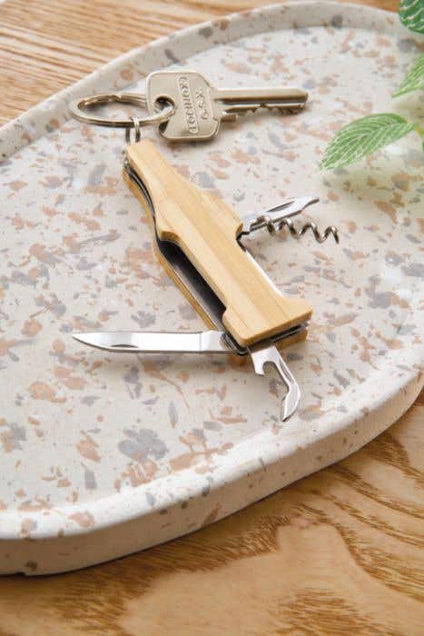 Bamboe Multitool Sleutelhanger Inaya